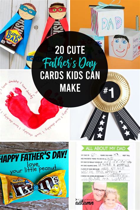 20 Father's Day Card Ideas for Kids | Fathers day crafts, Father's day ...