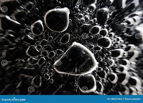 Black and White Abstract Background with Bubbles Stock Image - Image of ...