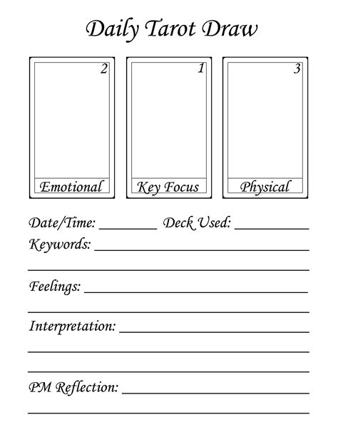 Free Printable Tarot Journal Pages - Printable Word Searches