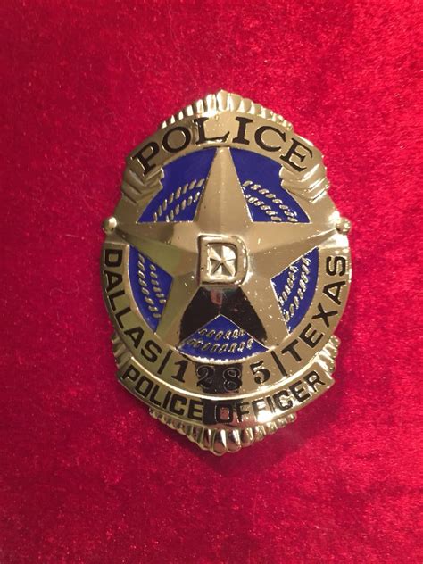 Dallas Texas Police Officer Badge