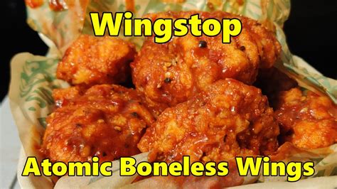 Wingstop 10 pc Atomic Boneless Wings (nuggets).. Kinda hot... - YouTube