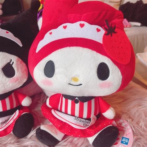 my melody and kuromi plush bundle #N##N#the strawberry... - Depop