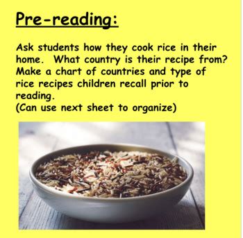 EVERYBODY COOKS RICE READING & ACTIVITY GUIDE by Elly Elementary