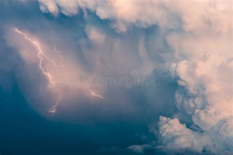 Heavy Storm with Lightning Activity Stock Image - Image of danger ...