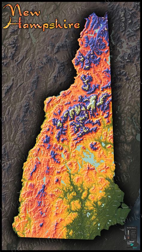 New Hampshire Topography Map | Physical Terrain & Mountains