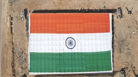 Army Day 2022: World's largest Khadi flag to be displayed in Jaisalmer today | Latest News India ...