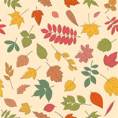 Premium Vector | Autumn leaf seamless pattern