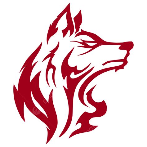 Red Wolf Logo Symbol Of Courage And Burning Passion Vector, Wolf, Wolf Head, Wolf Logo PNG and ...