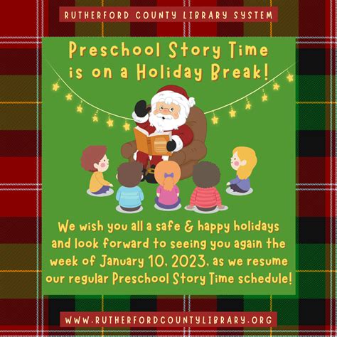 Story Time Holiday Break – Rutherford County Library System