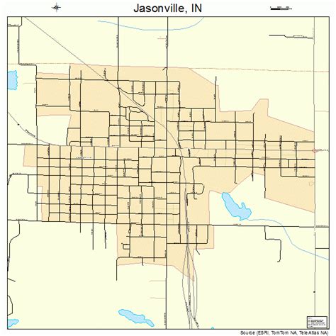 Jasonville Indiana Street Map 1837764