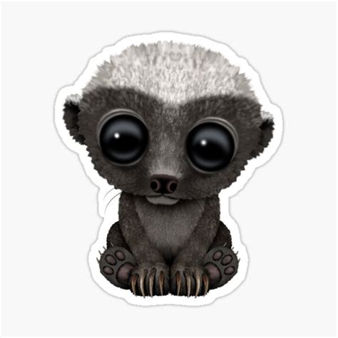 "Cute Baby Honey Badger" Sticker for Sale by JeffBartels | Redbubble