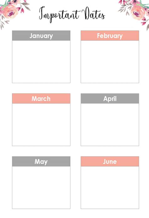 Free Birthday Calendar Template | Printable & Customizable