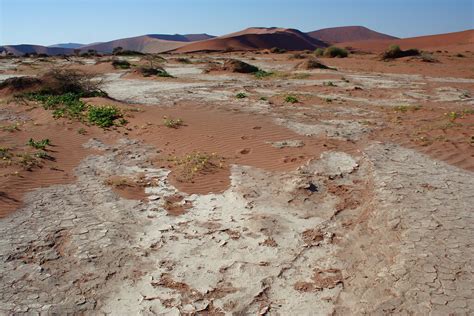 Caliche soil near Sossusvlei | Periodically a river draining… | Flickr