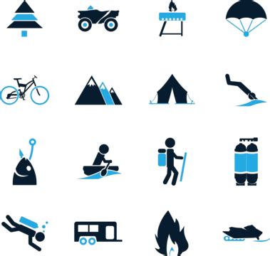 Active Recreation Icons Set Icons Scuba Diver Vector, Set, Icons, Scuba Diver PNG and Vector ...