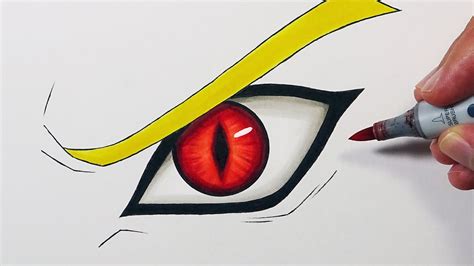 How To Draw Naruto's Nine Tails Eye! - Step By Step Tutorial - YouTube