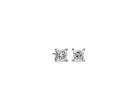 Lab Grown Diamond Princess Cut Stud Earrings in Platinum (1 ct. tw.)