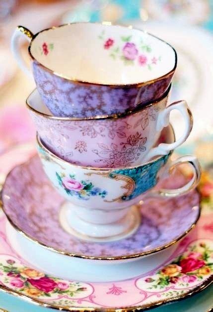 Very Warm And Winsome Vintage Tea Cups - Bored Art