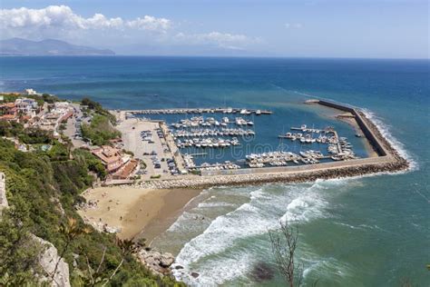 View of San Felice Circeo Harbor. Stock Image - Image of landscape, clear: 148930149