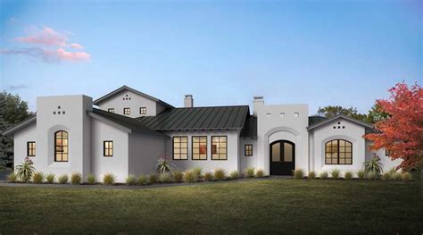 Plan 430029LY: Contemporary Mission-Inspired 3 Bed House Plan With Private Master Wing | Mission ...