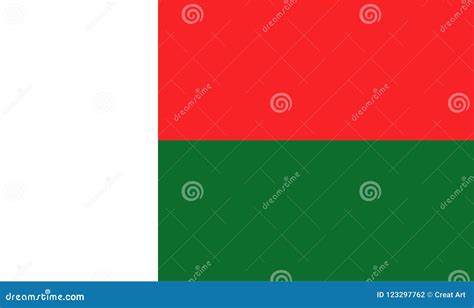 Madagascar Flag Vector.Illustration of Madagascar Flag Stock Vector ...