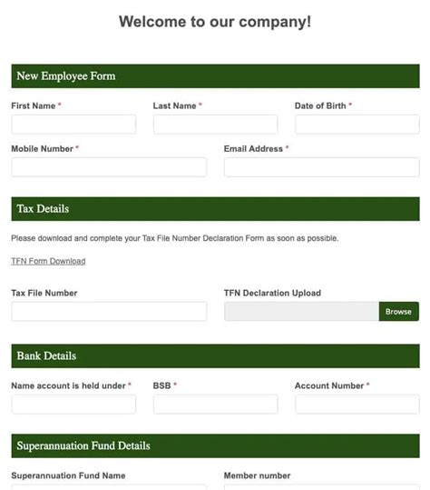 Printable New Employee Forms | Francesco Printable