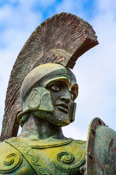 Leonidas statue at Sparta city in Greece — Stock Photo © Panos_Karas #14167799