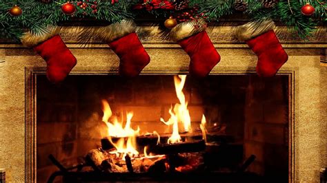 Merry Christmas Fireplace with Crackling Fire Sounds (HD) | Christmas interiors, Christmas ...