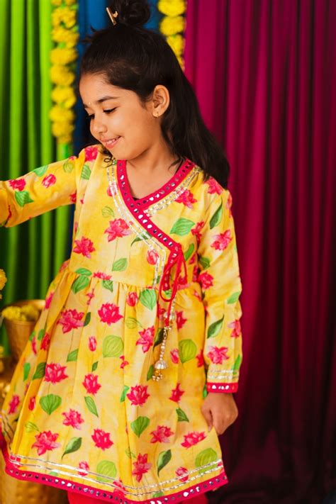 Lotus Designed kurta and silky Dhoti – Cuddles Joy