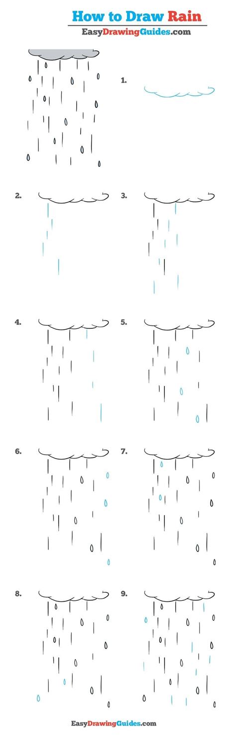 How to Draw Rain - Really Easy Drawing Tutorial