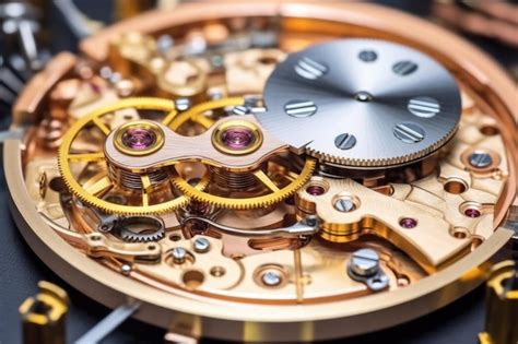 Premium AI Image | Closeup shot of a tourbillon watch mechanism on workshop desk