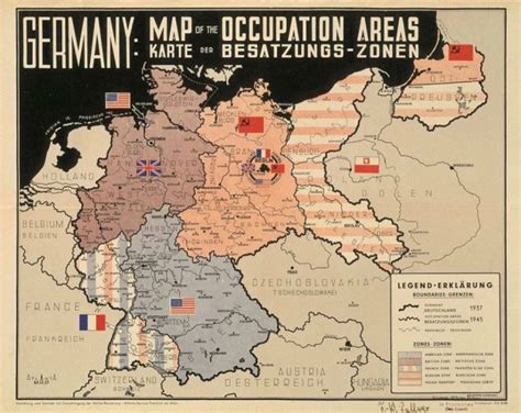 Occupation zones in Germany, 1945. - Maps on the Web