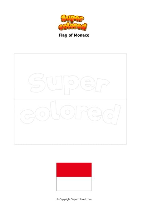 Coloring page Flag of Monaco - Supercolored.com