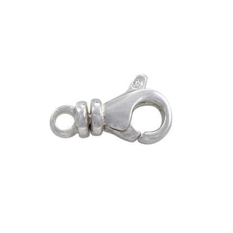 Lobster Claw Clasp - Swivel Loop 10mm Sterling Silver (1-Pc)