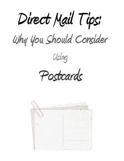 Direct Mail Tips: Why You Should Consider Using Postcards | Direct mail, Direct mail postcards ...