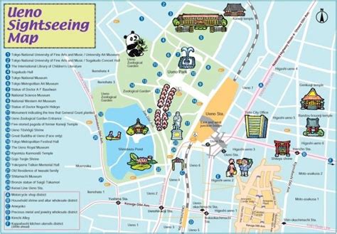 Ueno Park Map - Tokyo Ueno Ueno Station Area Map Sightseeing ...