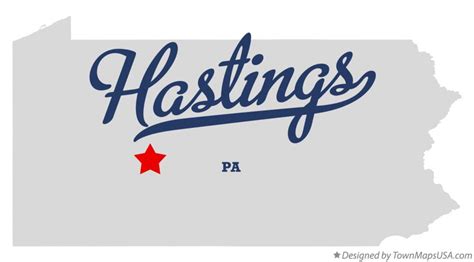 Map of Hastings, PA, Pennsylvania