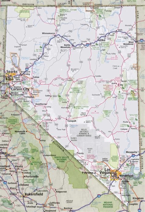 Road Map Of California And Nevada | Printable Maps