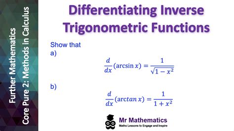 Differentiating Inverse Trigonometric Functions - Mr-Mathematics.com