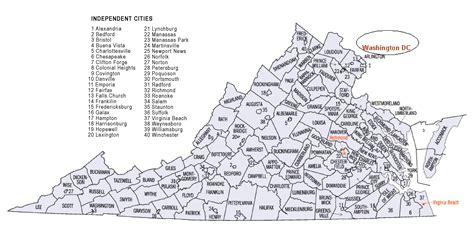 Printable Map Of Virginia Counties