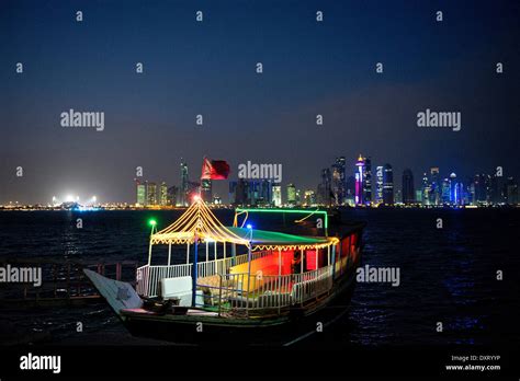 Qatar, Doha, skyline Stock Photo - Alamy