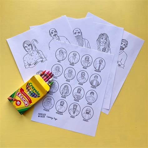 Hall of Faith Coloring Pages – Families of Faith