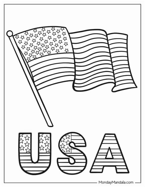 20 American Flag Coloring Pages (Free PDF Printables)