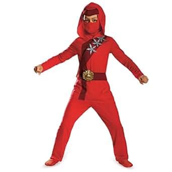 Amazon.com: TP Boys Red Fire Ninja Costume Deluxe Outfit Samurai Mask Kids: Clothing