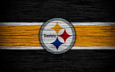 Download wallpapers Pittsburgh Steelers, NFL, 4k, wooden texture ...