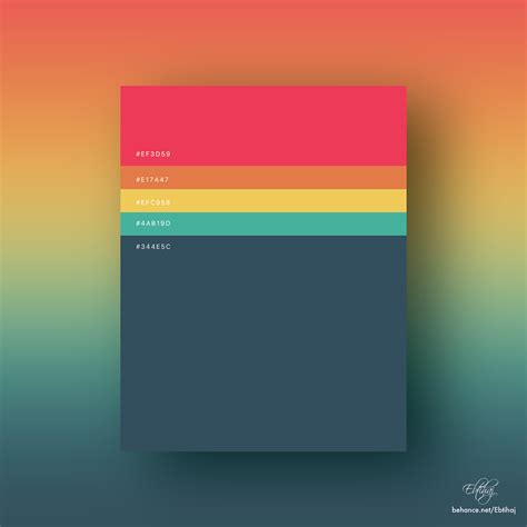 Minimalist Color Palettes 2018 on Behance | Flat color palette, Color palette design, Design palette