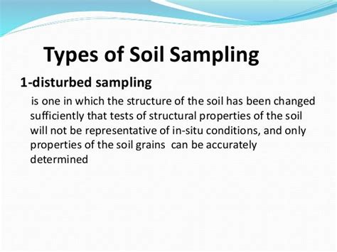 soil sampling