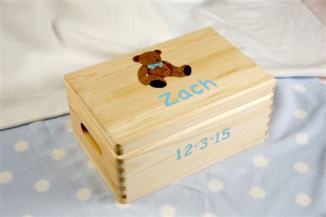 Baby Memory Box Baby Keepsake Box Personalised. Wooden