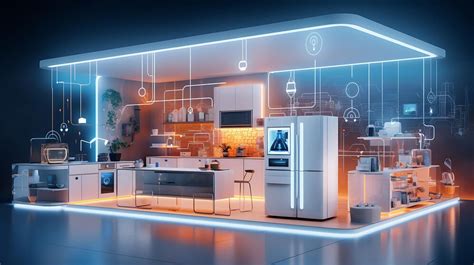 Premium AI Image | Futuristic Internet connected smart home with ...