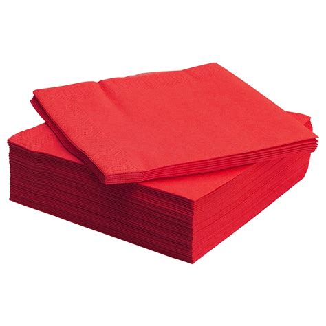 FANTASTISK serviettes en papier, rouge, 40x40 cm - IKEA