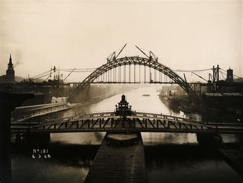 View of the Tyne Bridge from the High Level Bridge, 6 March 1928 : r ...